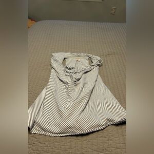 Free People Striped Blue and White Tank Top